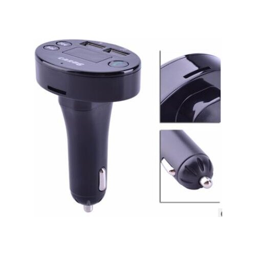 12V-24V Dual USB Car Bluetooth FM Transmitter Kit Support USB/TF card/Bluetooth music playback cigarette lighter socket Powered