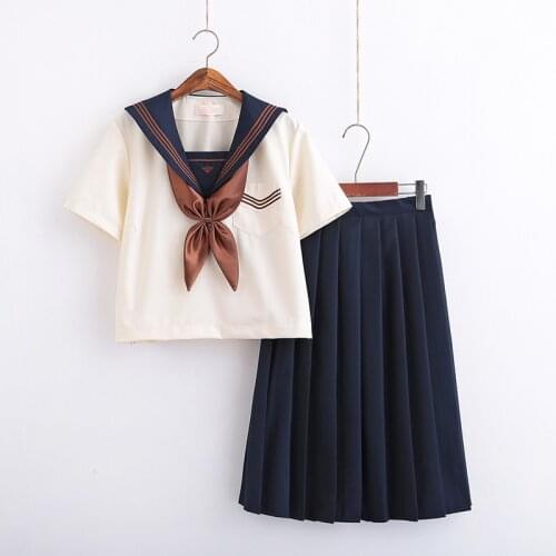 Japanese School Uniform For Girls Kawaii Lolita Sailor jk Uniforms Cosplay Costumes Female Students College Suit S-XXL C70172AD