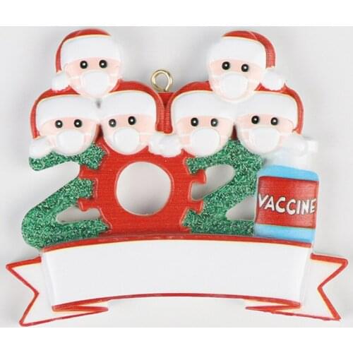 2021 Christmas Decorations For Home DIY Personalized Xmas Tree Drop Ornament Quarantine Christmas Gift Santa Claus With