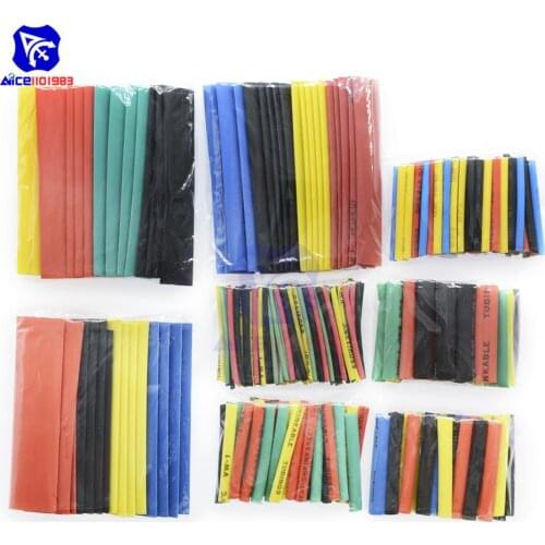 328PCS Flame Retardant Polyolefin Heat Shrink Tubing Tube Sleeves Wrap Wire Assortment