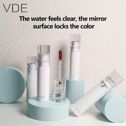 6 Colors Toot Lips Lip Gloss Water Light Glass Lip Glaze Waterproof Sweatproof Non-stick Cup Lipstick Lip Makeup Cosmetic TSLM1