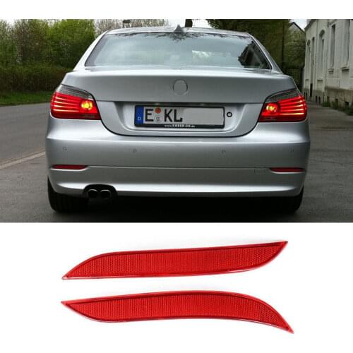 63146915039 63146915040 For BMW 5 Series E60 525i 528i 530i 535i 545i 2004-2007 Pair Left+Right Rear Bumper Reflector Light Set