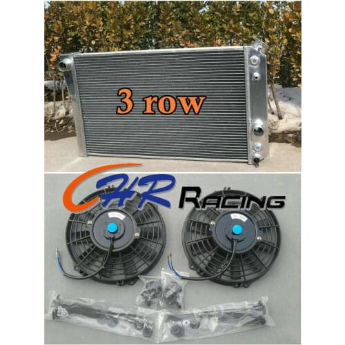 Aluminum radiator+FAN FOR Chevrolet Chevy S10 (W/ V8 Conversion) AT/MT 1982-2002