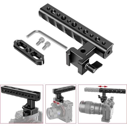 Aluminum Alloy Universal Cold Shoe Slideway Camera Cage Top Handgrip Camera Handheld Stabilizer Photography Accessories