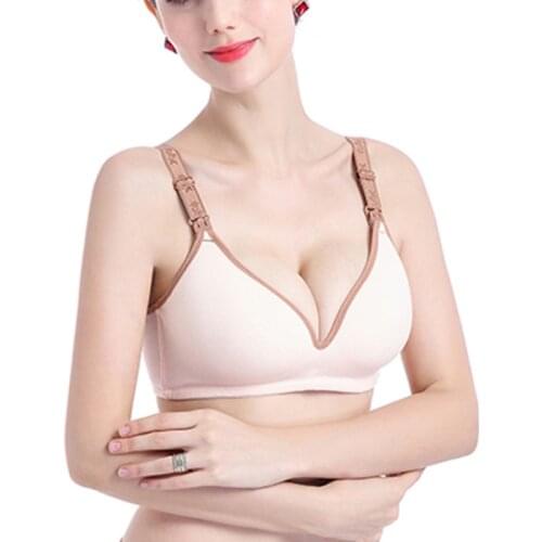 PatPat 2021 New Arrival Cozy Solid Nursing Bra Wirefree Nursing Clothing Cotton Breastfeeding Bra for Pregnant Women Pregnancy