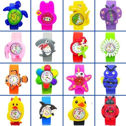 1pcs Shipping 32 Styles 3D Cartoon Toys Baby Kids Watches Children Watch for Girls Boys Students Clock Child Quartz Wristwatches