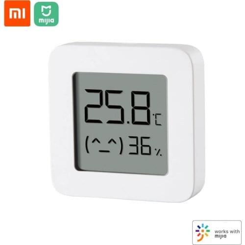 XIAOMI Bluetooth Digital Thermometer 2 LCD Screen Digital Moisture Meter Wireless Smart Temperature Humidity Sensor No Battery