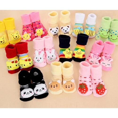 Baby Stuff Newborn Baby Boy Girl 3D Cartoon Floor Socks Anti-Slip Socks Shoes Boots Indoor