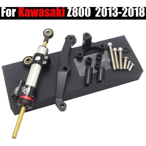 For Kawasaki Z800 Adjustable Steering Damper Stabilizer Bracket Mounting Holder Z 800 2013 2014 2015 2016 2017 CNC Aluminum