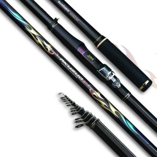 Dual-use Hand Rod Telescopic Pole Stream River Rock Fishing Rod High Carbon Super Light Power Hand Pole Carp Spinning Rod Pesca