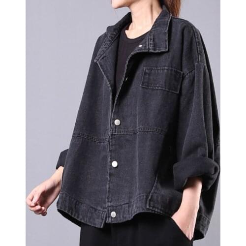 2021 Long Sleeve Plus Size Oversized Jean Jackt Causal Loose Spring Autumn Denim Jacket Coat Women Clothes Cardigan Outerwear