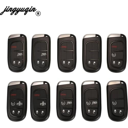 Jingyuqin Remote Car Key Shell For Jeep Grand Cherokee Chrysler 300C Dodge Ram 1500 Journey Dart Challenger Durango FOB 2/3/4/5B
