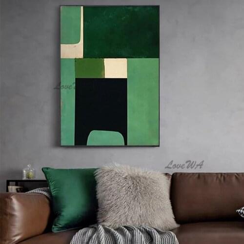 Dark Colors Are Oil Painting With Abstract geometric Patterns Canvas Wall Art Decoration Modern Picture On Canvas Unframed