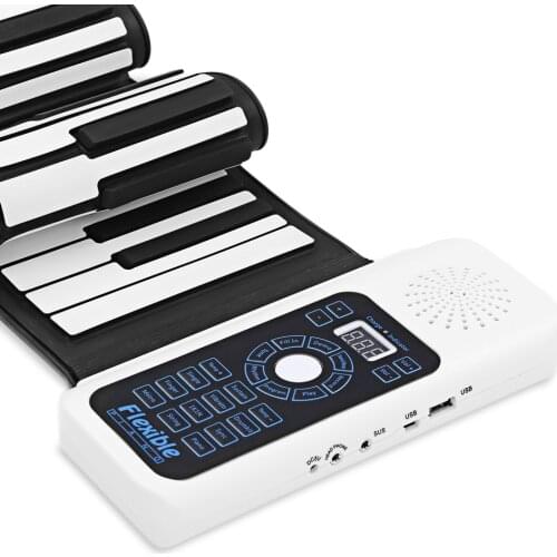 88 Keys Keyboard Hand Roll Piano Keyboard Piano Hand Piano Portable Foldable Electronic Soft Keyboard Kid Music Toy
