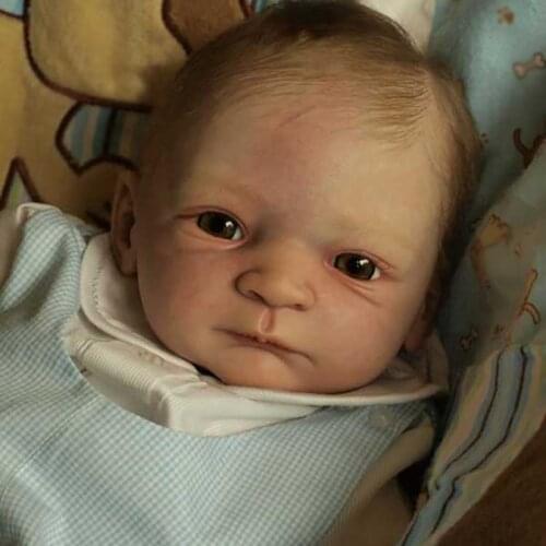 20 Inches Reborn Doll Kit Nils Sweet Baby Unfinished Doll Parts New Born Baby Items Toys for Girls and Boys