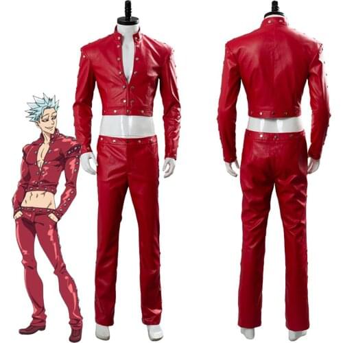 The Seven Deadly Sins Foxs Sin of Greed Ban Top Pant Cosplay Costume Full Set New 2021