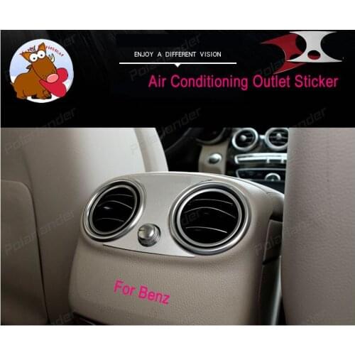 Nice look Car Rear Air Conditioning Outlet Sticker Decoration Sequins For Mer-cedes Be-nz C class GLC C180L C200L C260L