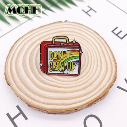 Creative Cartoon Bento Box Lunch Don't Grow Up Box Box Enamel Brooch Badge T-shirt Bag Pin Accessories Woman Custom Jewelry