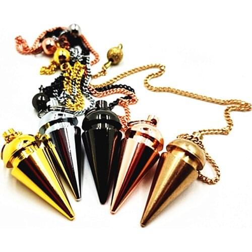 Brass Pendent Metal Dowsing Pendulum for Reiki Healing Divinatio Spiritual Wicca Men Amulet Screw Shape Pendule Radiestesia