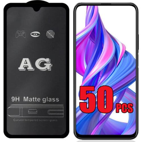 50pcs AG Matte Tempered Glass Screen Protector Flim Premium For Huawei P50 P40 Lite E Mate 40 30 Y5P Y6P Y7P Y8P Y8S Y7A Y9A