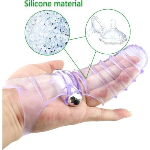 Mini Portable Massager Waterproof Vibrator Fingers Cover Simulation Penis Female Massager