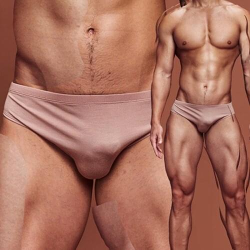 Fashion Solid Men Underwear Briefs Sexy Male Panties Cueca Modal Soft Underpants U Convex Pouch Gay Briefs Low Waist Comfortable