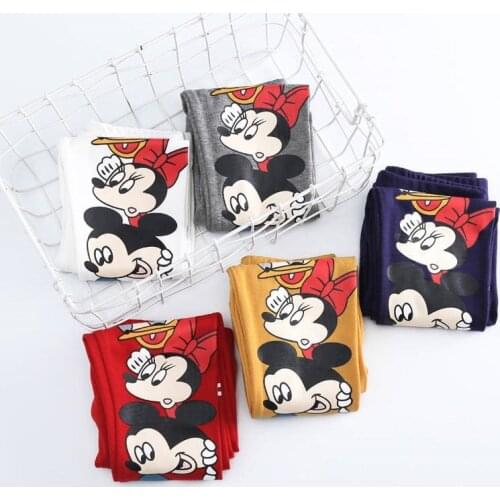 Disney New Girls' Leggings Cartoon Minnie Fashion Bottoming Pants In Spring And Autumn Clothing