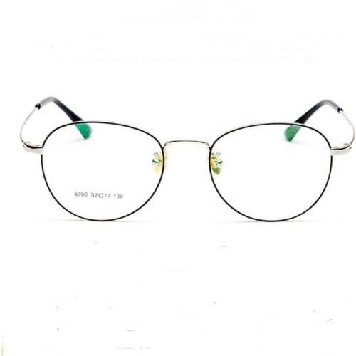 New Metal Full Rim Spectacle Frame Mens Retro Trend Eyeglasses Ladies Personality Art Myopia Eyewears 6360