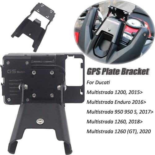 New Motorcycle Mobile Phone Stand Holder GPS Plate Bracket For Ducati Multistrada 950 S from 2017 1260 from2018 Enduro from 2016