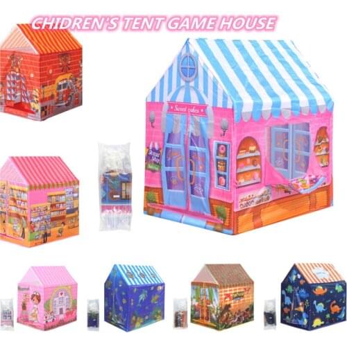 Childrens Castle Tent Folding Portable Tent Indoor Outdoor Courtyard Childrens Tent House Men and Women Children Gift Toys