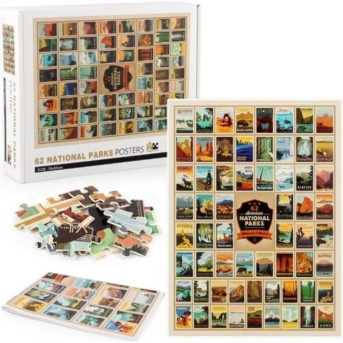 JINLETONG Jigsaw Puzzles for Adults 1000 Piece Puzzle for Adults 1000 Pieces Puzzle 1000 Pieces-National Park educational toys