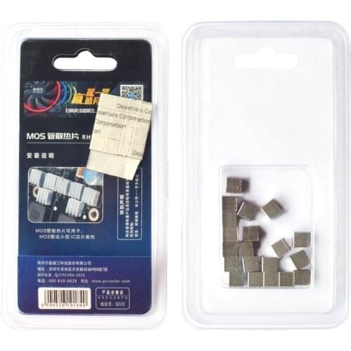 Pccooler RHS-01 MOS 20PCS Heat Sink Small IC Chip Cooling Pure Aluminum Mute Graphics Card Heatsink GPU VGA RAM Radiator