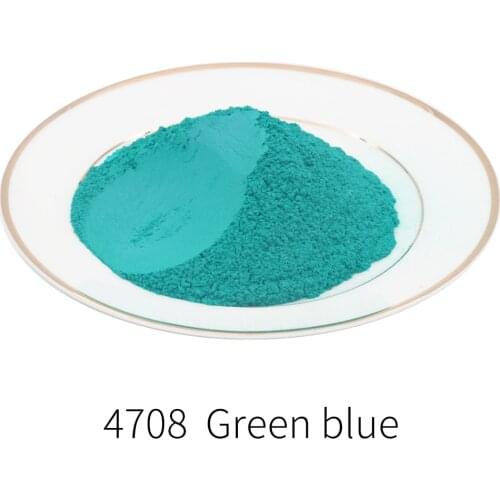 Pearl Powder Pigment Mineral Mica Powder Type 4708 Green Blue for Car Dye Colorant Soap Nail Automotive Arts Craft Acrylic Paint