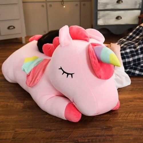 Dropshipping Giant Unicorn Plush Toy Unicorn Dolls Animal Horse Toys Soft Sitting Stuffed Popular Cartoon for Kid Xmas Present