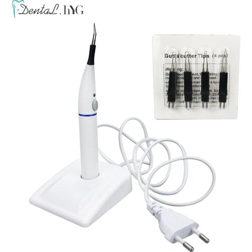 Dental Gutta Percha Tooth Gum Cutter 1 Set Kit with 4 Tips Oral Care Equipment Gutta Percha Point Dissolved Breaker Cutter