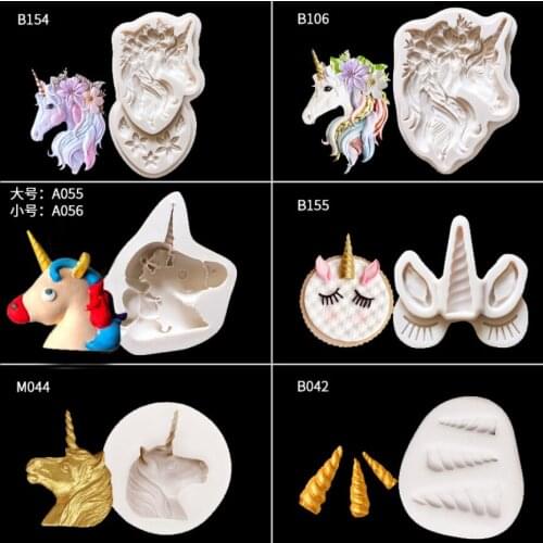 Unicorn Birthday Party Set Fondant Silicone Mold Unicorn DIY Cake Decoration Chocolate Mold