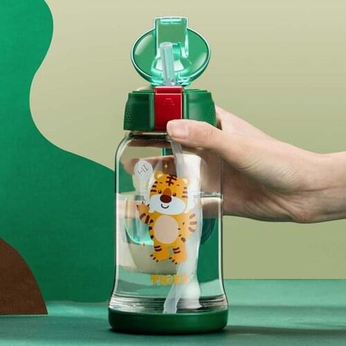 600ml Cute Feeding Baby Cup Sippy Cup Children Learn Feeding Kids Cup Drinking Bottle With Handle Childrens Training Cups