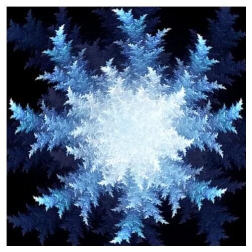 Blue dreamy beautiful snowflake sky zenith ceiling ceiling mural snow wallpaper 3d ceiling