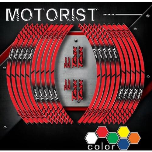Motorcycle Stickers inner wheel reflective decoration rim stripes decals For YAMAHA TMAX 530 500 a kit of 10 stripes sticker