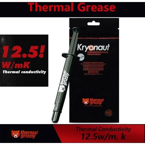 Thermal Grizzly Kryonaut 12.5W/mk CPU/GPU computer cooler AMD Intel processor silicone grease thermal paste 1g/5.5g/11g