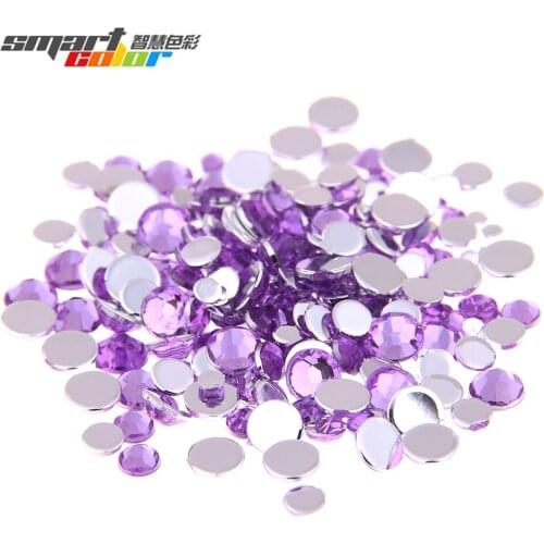 Smart Color Light Purple Color Acrylic Rhinestones Shoes Sparkling Nail Art Decorations Clothing Decorations Small Pack