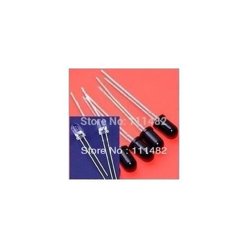 100pair/lot 5mm Infrared receiver and Infrared emitting transmit diodes IR LED