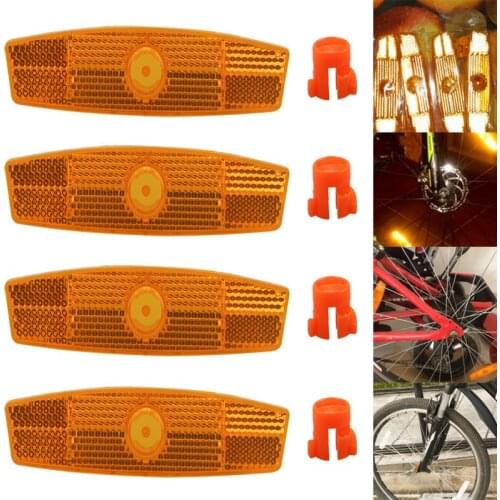 4Pcs/Set Bike Bicycle Wheel Reflective Strips MTB Bicycle Reflectors Warning Lights Cycling LED Wheel Spoke Flashlight Lamp