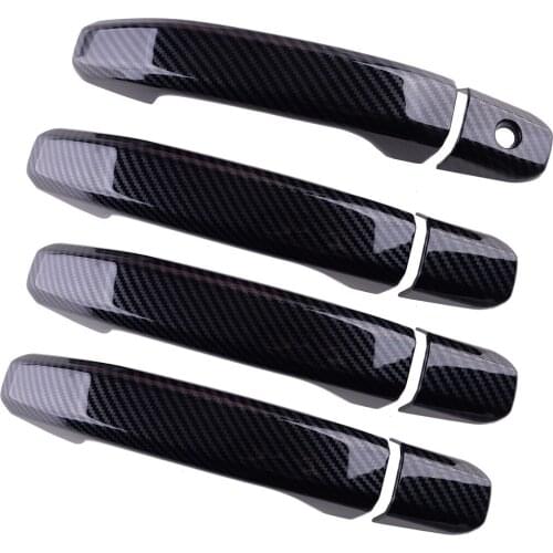 8pcs Car Side Door Handle Cover Trim Fit for Chevrolet Colorado 2015 2016 2017 2018 2019 2020 Carbon Fiber Style