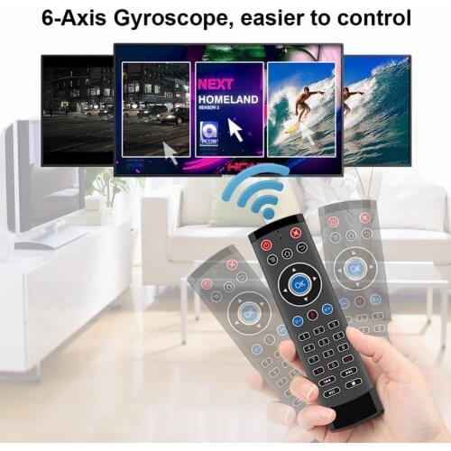 Air Mouse Gyro 2.4G Wireless Voice Control 29 Keys Remote Control T1 Pro Mini for Household Television Seeing Decoration