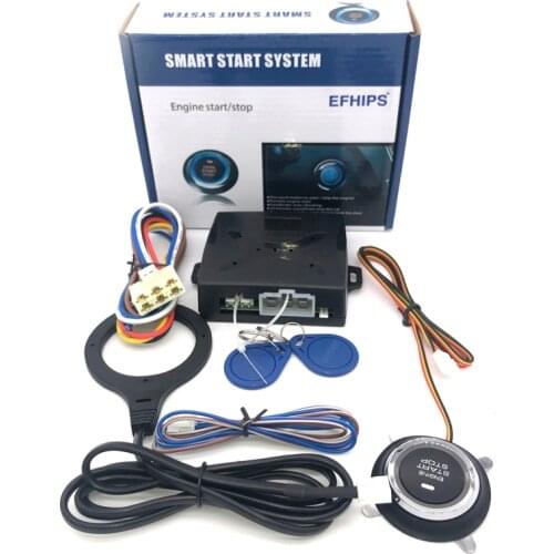 Auto Car Alarm Car Engine Push Start Button RFID Lock Ignition Starter Keyless Entry Start Stop Immobilizer Anti-theft System