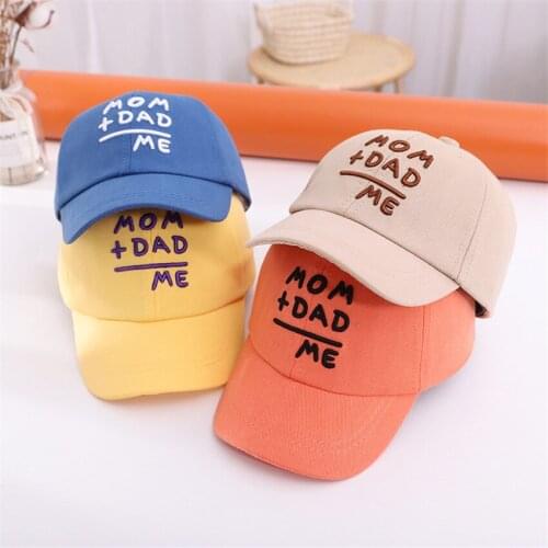 New Summer Children Hat Korean Letter Embroidery Baseball Cap Kids Cotton Snapback Fashion Boys Girls Sun Hat Hip Hop Caps
