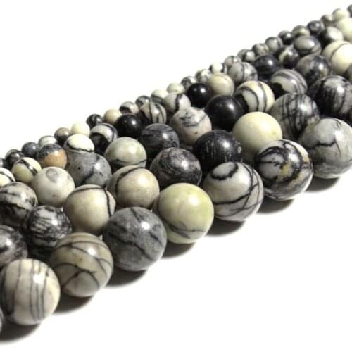 Black Spot Round Loose Beads 4 6 8 10 MM Pick Size for Jewelry Making