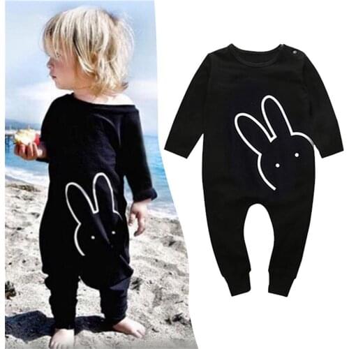 Baby Rompers Fashion Cartoon Rabbit Printed Baby Boy Clothes Newborn Baby Girl Jumpsuit Baby Clothing Infant Girls Boys Costume