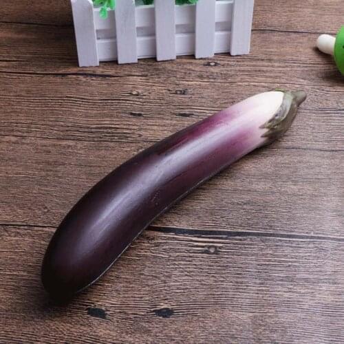 PU Simulation Vegetable Fake Eggplant Purple High-grade Feeling Food Model Early Education Props 3